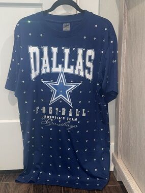 Dallas Cowboys Navy Embellished Mini Dress
